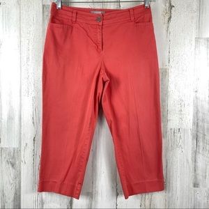 Chico’s Women's Orange‎ Capri Preppy Pants Sz 0